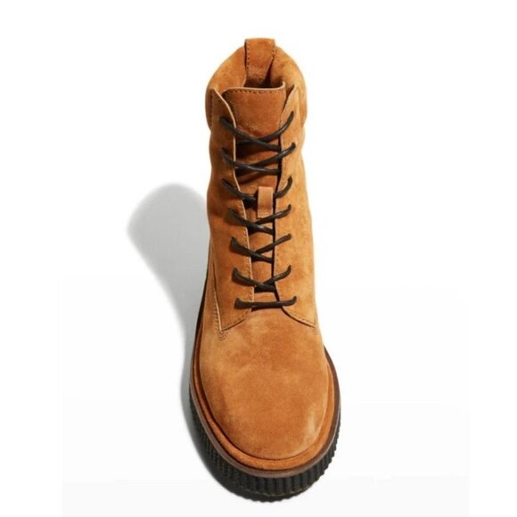 Rag & Bone Sloane Boots Women’s 37.5 Suede Combat in Cinnamon - Picture 2 of 9